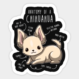 Chihuahua Anatomy Sticker